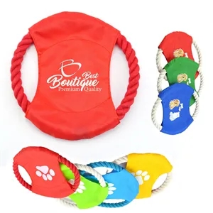 Durable Fabric Rope Ring Interactive Flying Ring Toy for Dog