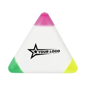 Triangle Shaped 3-in-1 Highlighter Marker with Custom Logo