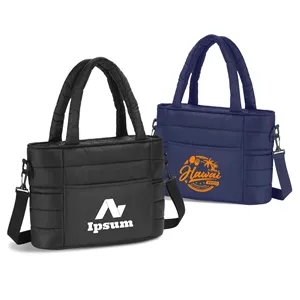 Modern Quilted Puffer Insulated Cooler Tote