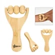 Bamboo Handheld Massage Roller with Natural Finish | https://www.bestnamebadges.com