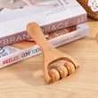 Bamboo Handheld Massage Roller with Natural Finish | https://www.bestnamebadges.com