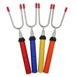Telescopic Roasting Fork with Rubber Grip Handle | https://www.bestnamebadges.com