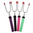 Telescopic Roasting Fork with Rubber Grip Handle | https://www.bestnamebadges.com