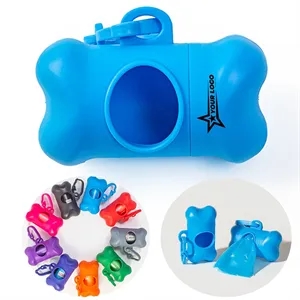 Bone Shaped Dog Waste Bag Dispenser with Clip