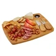 Bamboo Cheese Board Set W/ Knives and Custom Logo Engraving | https://www.bestnamebadges.com
