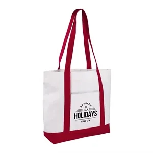 12 oz Cotton Boat Tote Bag with Front Pocket & Gusset