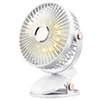 Clip-on Battery Operated Fan with LED Lights | https://www.bestnamebadges.com