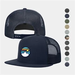 Richardson Acrylic-Wool Blend Flat Bill Trucker Cap