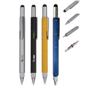 Union printed - 6 in 1 Stylus Multitool Pen with Ruler Level