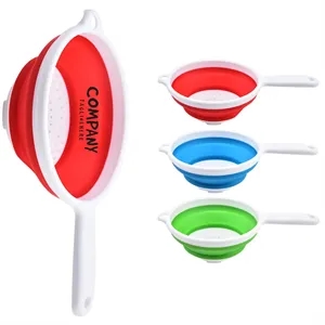 Foldable Kitchen Strainer with Handle Custom Logo