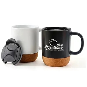 13Oz. Ceramic Mug with Cork Base and Custom Logo Option