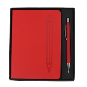 Notebook and Pen Gift Set with Magnetic Pen Slot