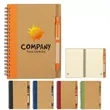 Recycled Spiral Notebook and Pen Set with Custom Logo | https://www.bestnamebadges.com