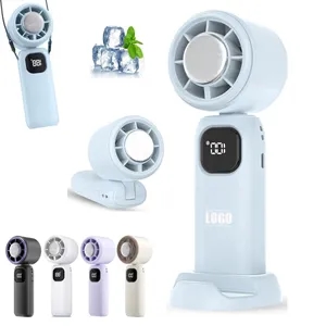 Portable Rechargeable Handheld Turbo Fan with Ice Cooling