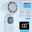 Portable Rechargeable Handheld Turbo Fan with Ice Cooling | https://www.bestnamebadges.com