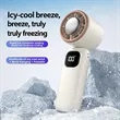Portable Rechargeable Handheld Turbo Fan with Ice Cooling | https://www.bestnamebadges.com