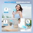 Portable Rechargeable Handheld Turbo Fan with Ice Cooling | https://www.bestnamebadges.com