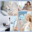 Portable Rechargeable Handheld Turbo Fan with Ice Cooling | https://www.bestnamebadges.com