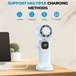 Portable Rechargeable Handheld Turbo Fan with Ice Cooling | https://www.bestnamebadges.com