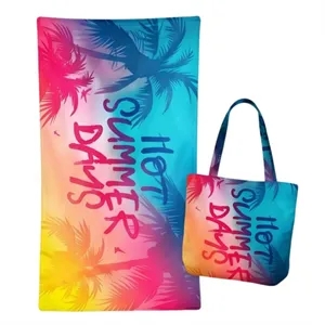 Custom Printed 2-in-1 Beach Towel & Tote