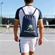 Heavy-Duty RPET Drawstring Backpack | https://www.bestnamebadges.com