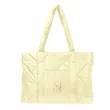 Luxe Quilted Puffer Tote Bag | https://www.bestnamebadges.com