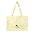 Luxe Quilted Puffer Tote Bag | https://www.bestnamebadges.com