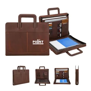 Vintage Leather Portfolio Padfolio Folder Business Organizer