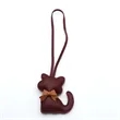Cat Shaped Leather Keychain | https://www.bestnamebadges.com