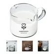 4 OZ  Milk Cup with Handle, Clear Glass | https://www.bestnamebadges.com