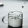 4 OZ  Milk Cup with Handle, Clear Glass | https://www.bestnamebadges.com