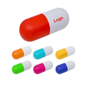Capsule Pill Shape Stress Ball/Reliever