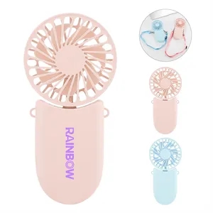 Mini Portable Rechargeable Handheld Fan W/ Lanyard