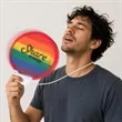 Rainbow Neck Fan | https://www.bestnamebadges.com
