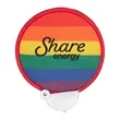 Rainbow Neck Fan | https://www.bestnamebadges.com