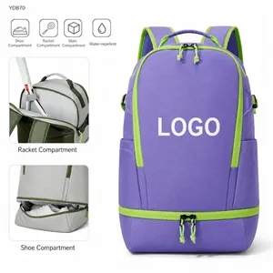 Large Capacity Badminton Backpack With Shoe Compartment