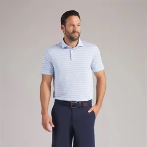 PUMA® Men's Clubhouse Stripe Golf Polo with Custom Logo