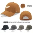 6 panels constructured 10 OZ canvas cap | https://www.bestnamebadges.com