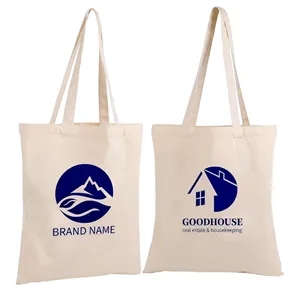 8 Oz Custom Printed Natural Cotton Convention Tote Bag
