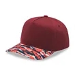 5 Panel Two Tone Camo Cap | https://www.bestnamebadges.com
