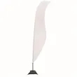 17' Streamline Sabre Sail Sign Flag, 1-Sided, Scissor Base | https://www.bestnamebadges.com
