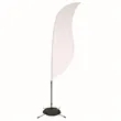 9' Streamline Sabre Sail Sign Flag, 1-Sided, Scissor Base | https://www.bestnamebadges.com