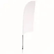 9' Streamline Razor Sail Sign Flag, 1-Sided, Ground Spike | https://www.bestnamebadges.com