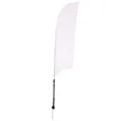7' Streamline Razor Sail Sign Flag, 1-Sided, Ground Spike | https://www.bestnamebadges.com