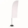 9' Streamline Blade Sail Sign Flag, 1-Sided, Scissor Base | https://www.bestnamebadges.com