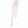 9' Streamline  Blade Sail Sign Flag, 1-Sided, Ground Spike | https://www.bestnamebadges.com
