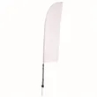 7' Streamline  Blade Sail Sign Flag, 1-Sided, Ground Spike | https://www.bestnamebadges.com