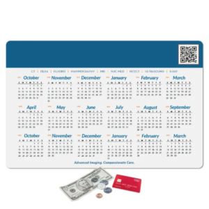 Heavy Duty Fabric Calendar Counter Mat - 11" x 17" x 1/4"