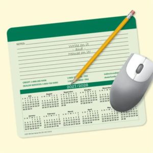MousePaper® 24 Page - Recycled Note Paper Calendar Mouse Pad