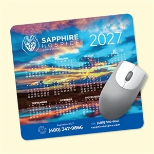 Vynex® Heavy Duty 7.5 x 8 x 1/16 Hard Calendar Mouse Pad